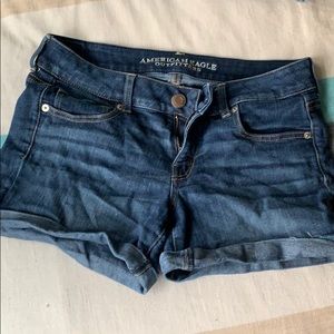AEO Super Stretch Midi Jean Shorts